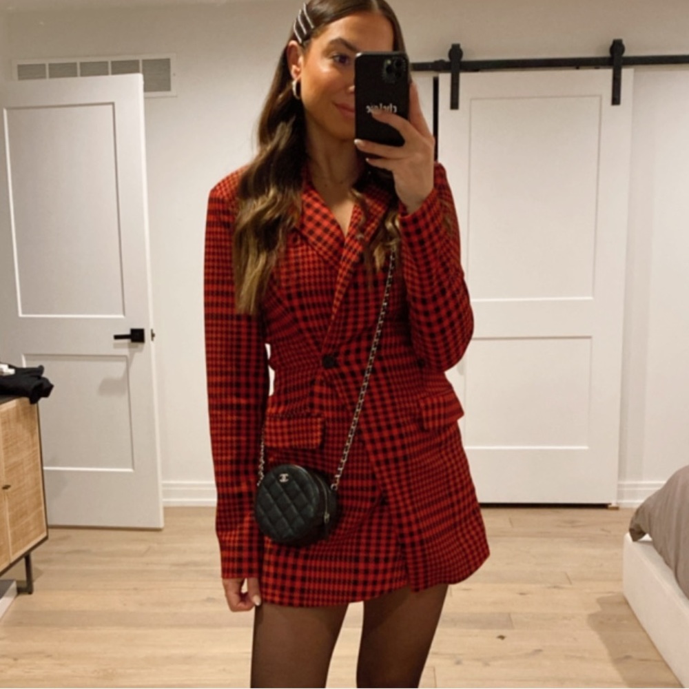 ZARA Plaid Blazer Dress / Romper